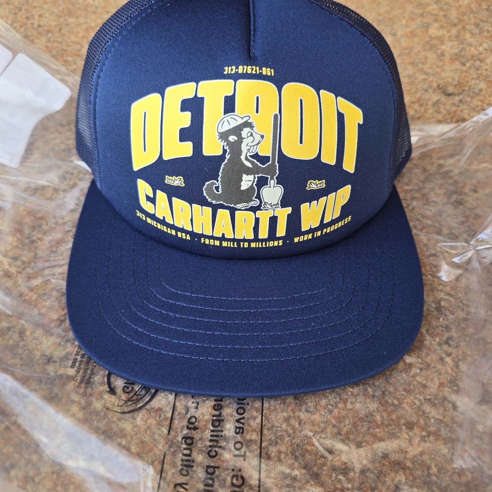 Carhartt WIP Detroit Graphic Blue Hat